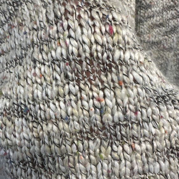 Chicos Chunky Knit Turtleneck Sweater Tunic Marled Size 3 (XL) Cream Gray Cozy - Picture 8 of 8